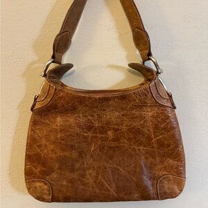Elegant Brown Leather Shoulder Bag